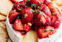 Decadent Baked Brie with Roasted Strawberries