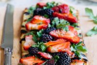 Artisan Grilled Flatbread with Berries and Melted Fontina