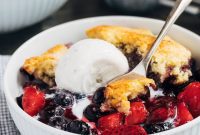 Southern Cornbread Biscuit Berry Cobbler