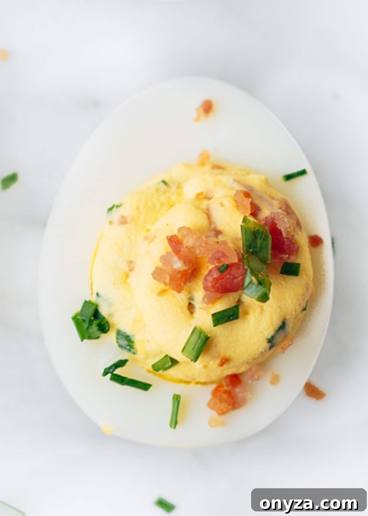 Zesty Horseradish Bacon Deviled Eggs 1 featured 12487
