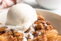 Fireside Bourbon Apple Crisp