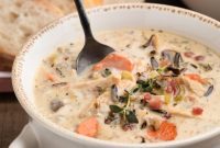 Velvety Turkey Wild Rice Soup