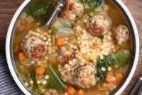 Italian Meatball and Greens Soup