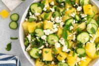 Sweet and Salty Watermelon Feta Cucumber Salad