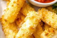 Crispy Air Fryer Mozzarella Sticks