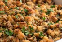 Savory Italian Sausage Stuffing with Parmesan and Fresh Herbs