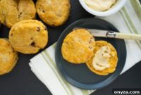 Maple-Glazed Bacon Sweet Potato Biscuits