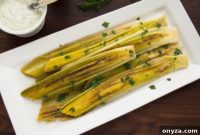 Tender Braised Leeks with Bright Dill Sauce
