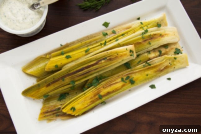 Tender Braised Leeks with Bright Dill Sauce 1 featured 2970