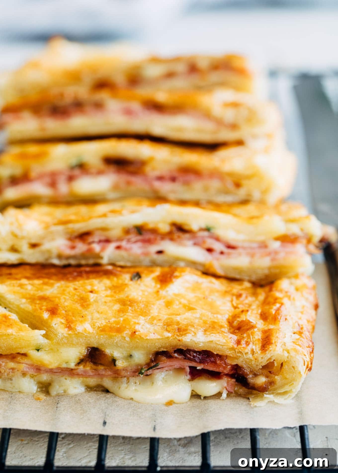 Golden Flaky Ham and Cheese Bake 1 featured 5072