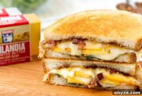 Sweet & Savory Bacon Peach Jam Swiss Grill