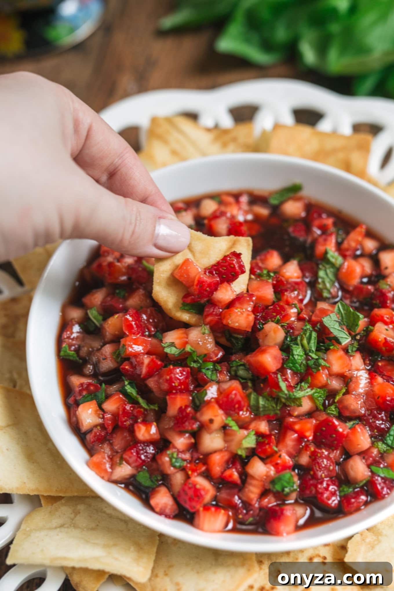 Sweet and Savory Strawberry Balsamic Salsa 1 featured 8099