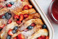 Fresh Berry Croissant French Toast Bake