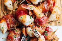 Bourbon Glazed Bacon Shrimp Wraps