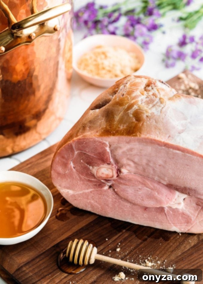 wet cured bone in butt portion half ham