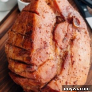 Honey Mustard Glazed Ham with Bourbon