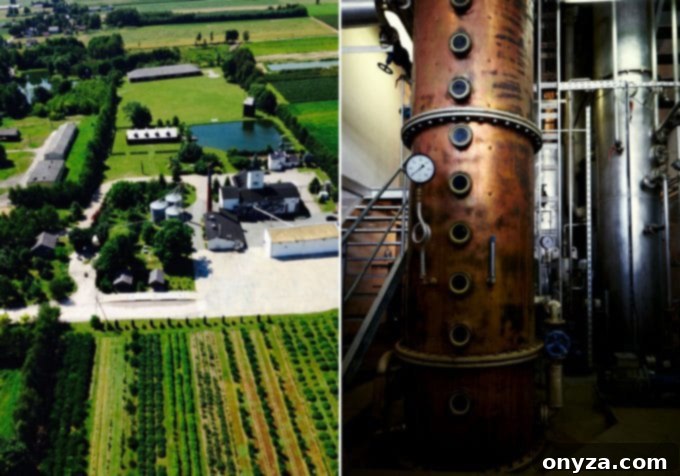 Inside the Chopin Vodka distillery showing the historic copper still, a symbol of traditional Polish vodka craftsmanship.