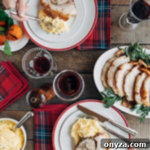 Perfectly Crispy Porchetta 10 Porchetta served at a holiday table setting