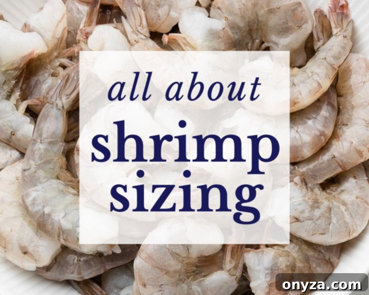 bowl of raw shrimp with text overlay that reads 