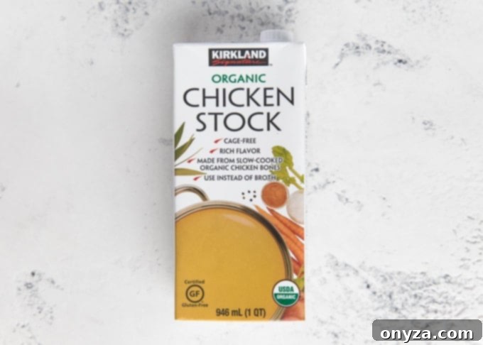 My Top 10 Costco Grocery Staples 7 Box of Kirkland Signature organic chicken stock, a pantry essential from Costco