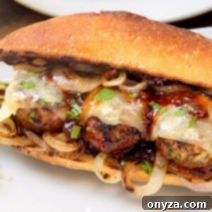 Grilled Meatball Subs, served on a platter