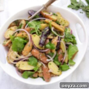 French potato salad with baby arugula recipe thumbnail