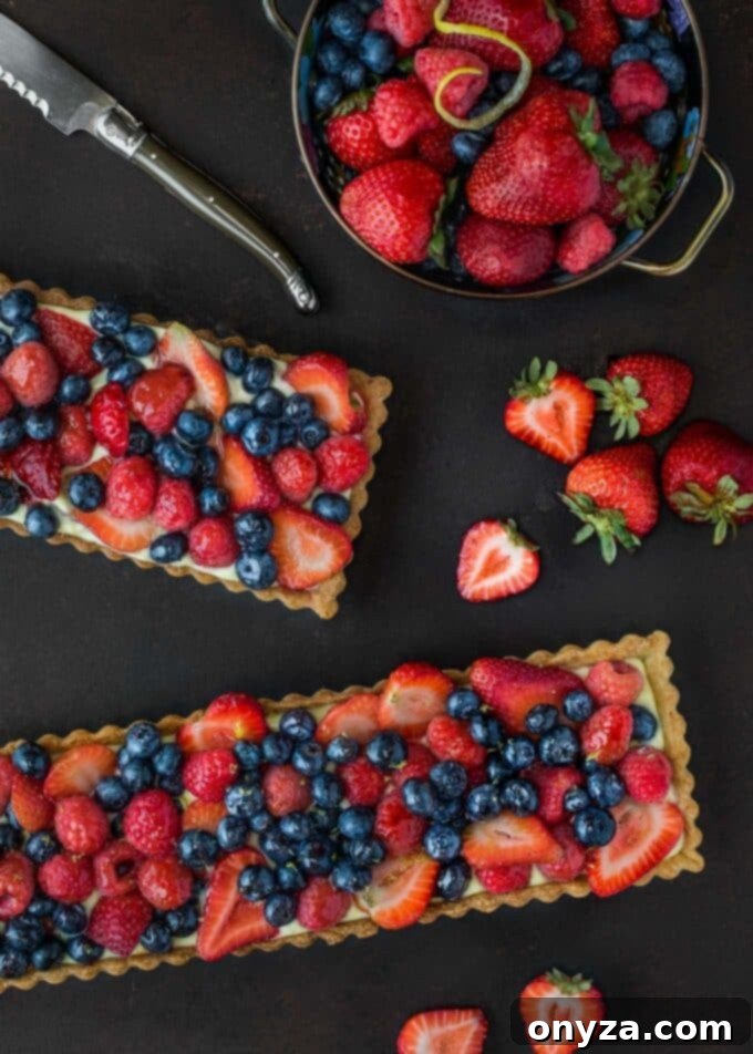 Exquisite Lemon Cream Mixed Berry Tart, a perfect summer dessert