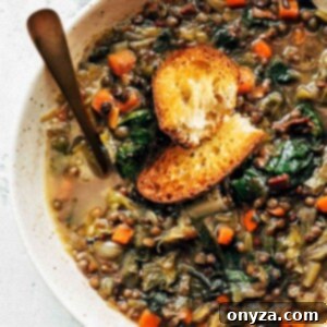 French Lentil Soup with Escarole