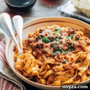 Ultimate Instant Pot Bolognese 3 Bolognese sauce with tagliatelle