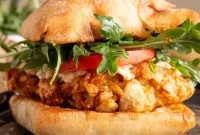 Air Fryer Chicken Sandwich: Hot Honey Boursin Bliss