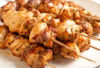 Air Fryer Chicken Skewers with a Mediterranean Twist
