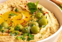 Green Olive Delight Hummus