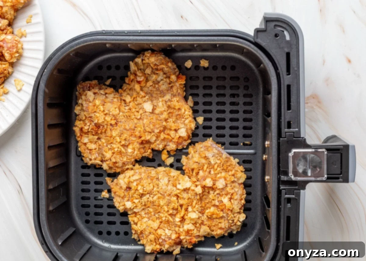 Potato Chip Chicken in the air fryer.